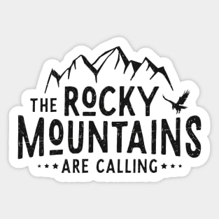 Rocky Mountains calling (black) Sticker